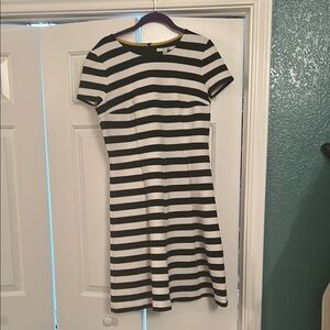 Classic Black and White Striped Dress